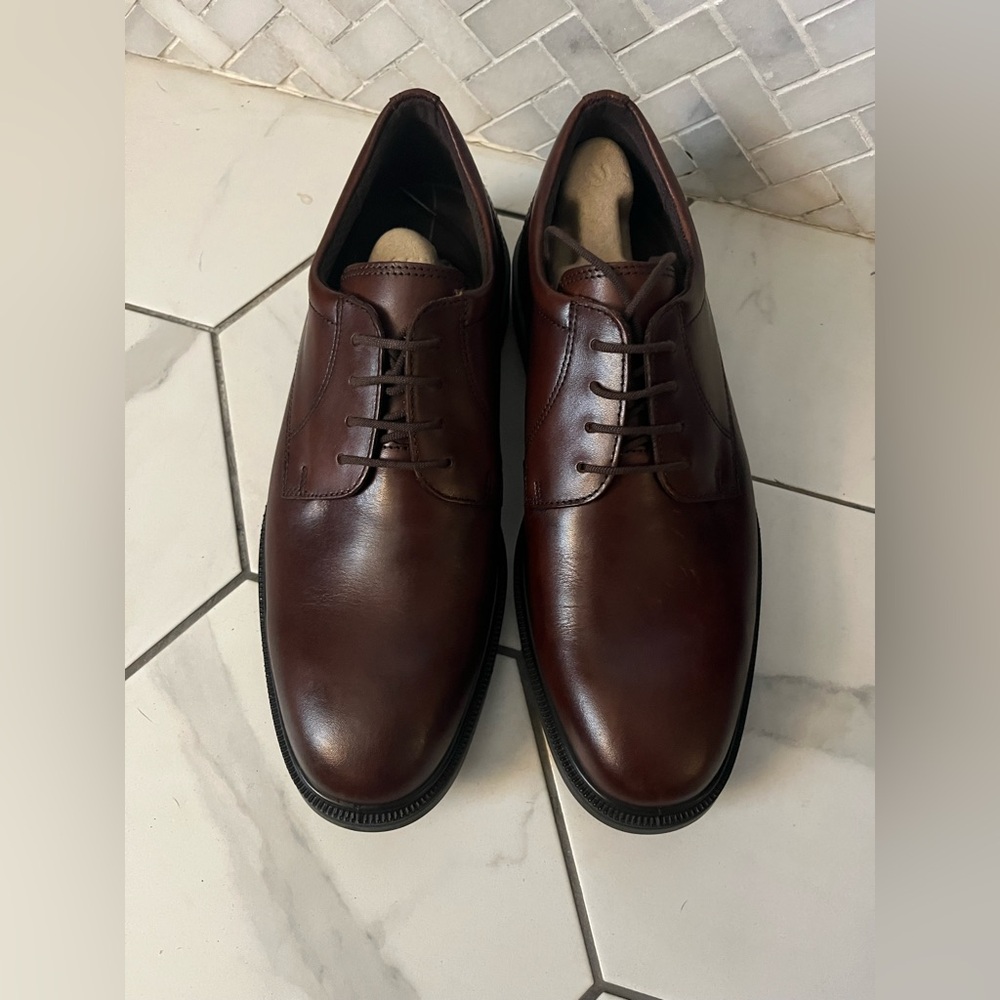 Ecco Dark Brown Leather Men's Oxfords